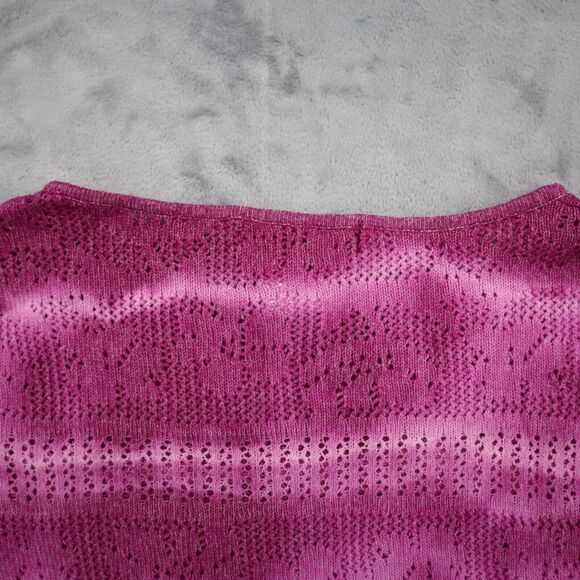 Bisou Bisou Sweater Womens M Purple Long Sleeve Round Neck Tight Knit Pullover - Picture 10 of 16